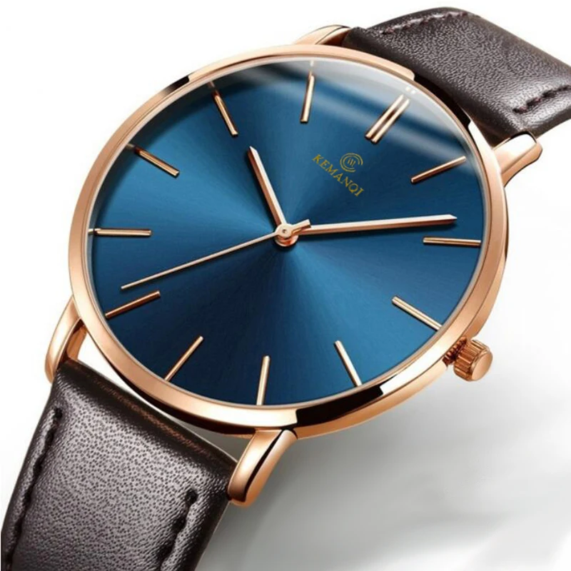 Reloj de cuarzo fino para hombre, cronógrafo de cristal azul, a la moda,  Masculino|Relojes de cuarzo| - AliExpress