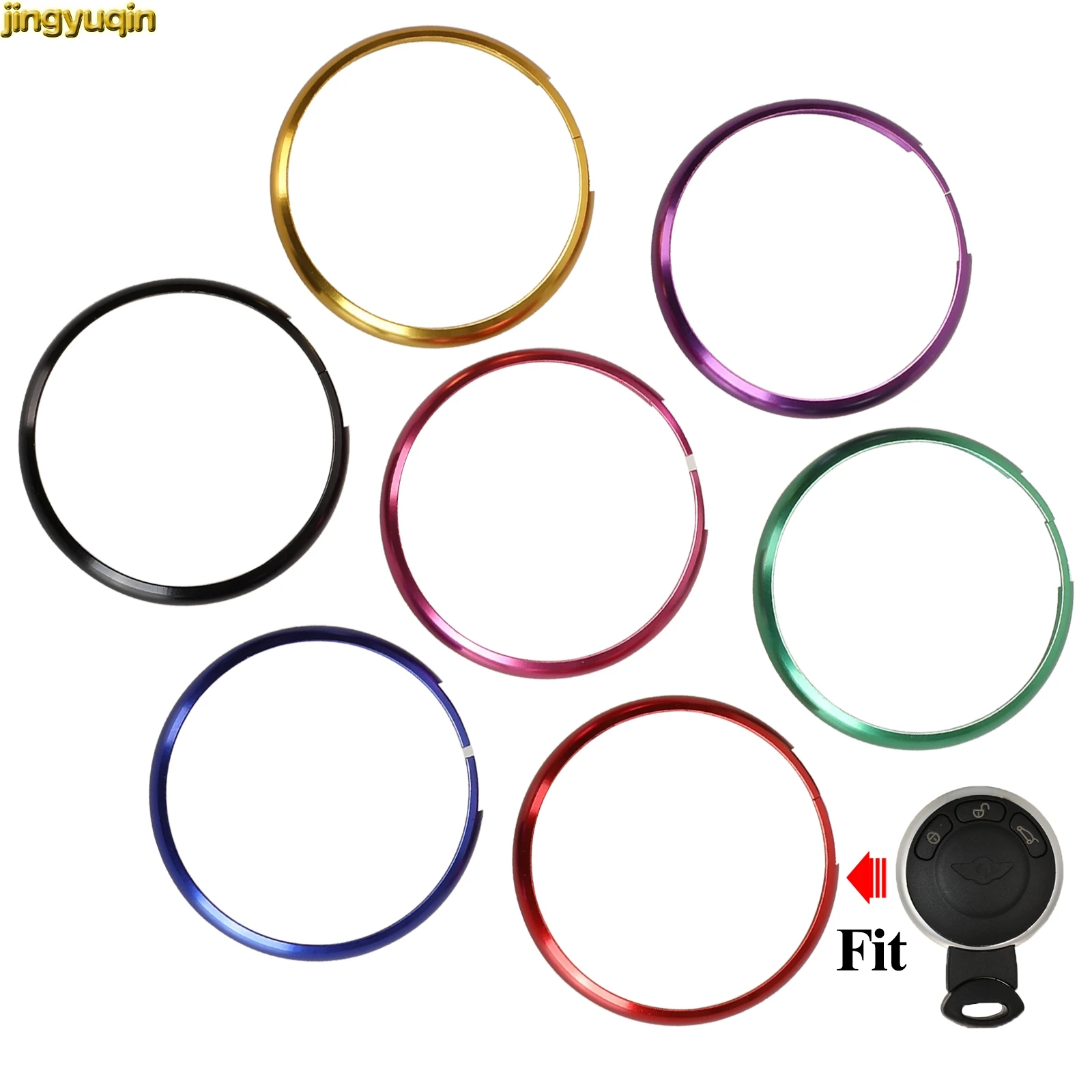 Jingyuqin 10pcs Colorful Circle Remote Car Keys Rings For Bmw Mini