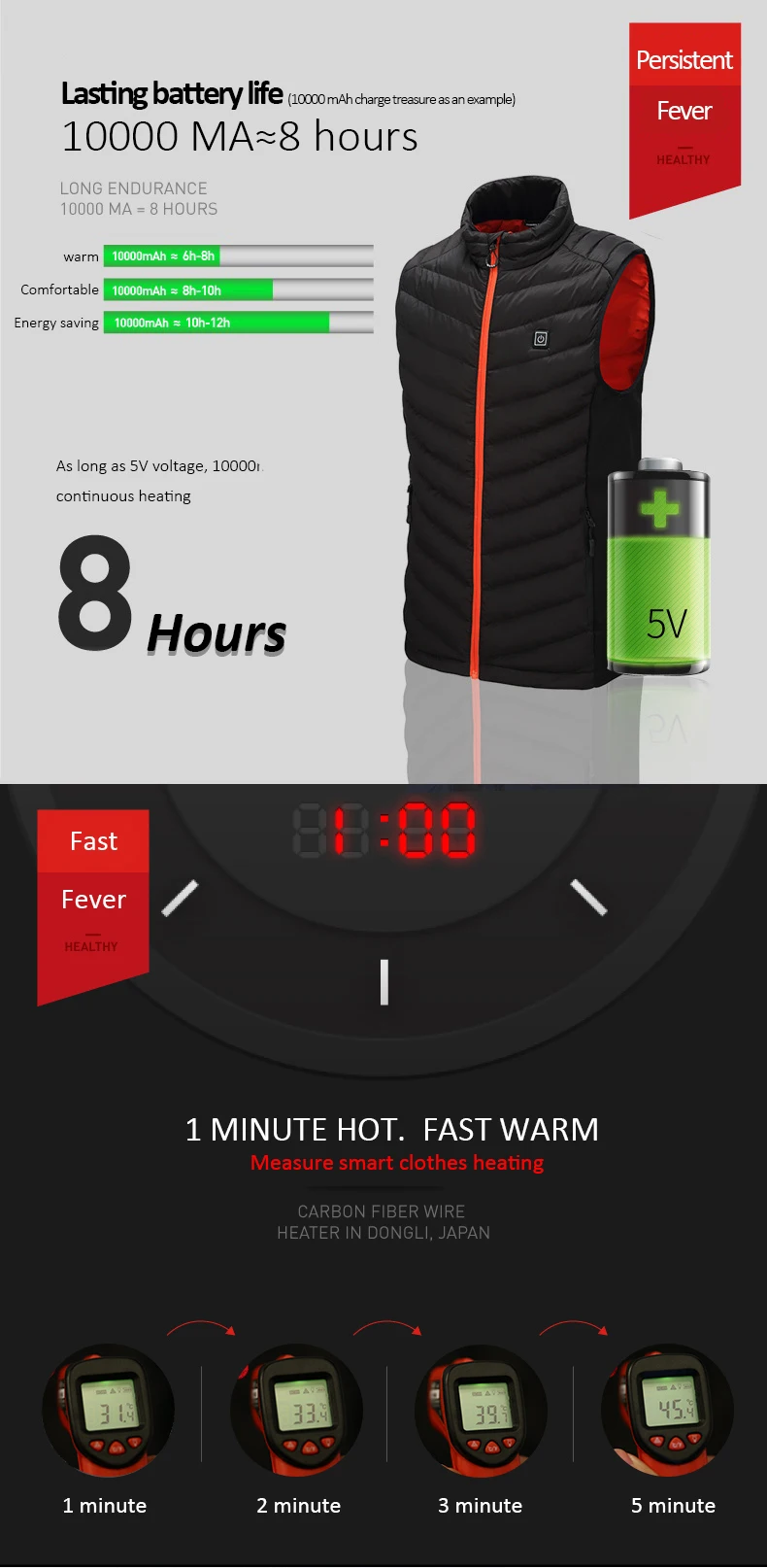 New Adult Outdoor USB Infrared Heating Vest Jacket Winter Flexible Electric Thermal Clothing Waistcoat Fishing Hiking Dropship88