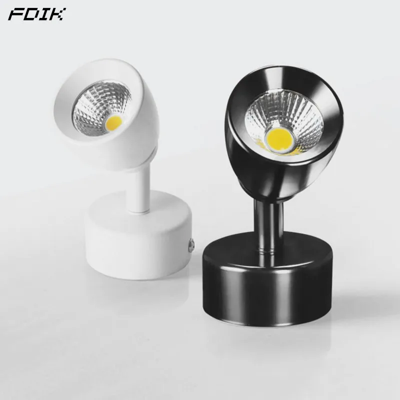 

Dimmable LED Wall Lamps 360° Rotating Adjust LED Spot lights 5W7W10W AC85~265V LED Ceiling Down lights Background Wall Lighting