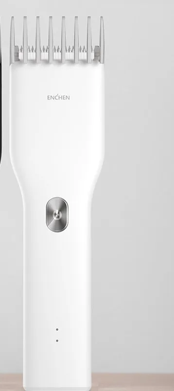 Xiaomi машинка для стрижки волос ENCHEN Boost USB триммер для волос перезаряжаемый двухскоростной Керамический Резак для волос быстрая зарядка детская машинка для стрижки волос - Цвет: Белый