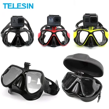 

TELESIN Swim Googles Glasses Scuba Diving Mask Snorkel with Storage Case for GoPro Hero 8 7 6 5 DJI OSMO Action Xiaomi Yi 4K 4K+