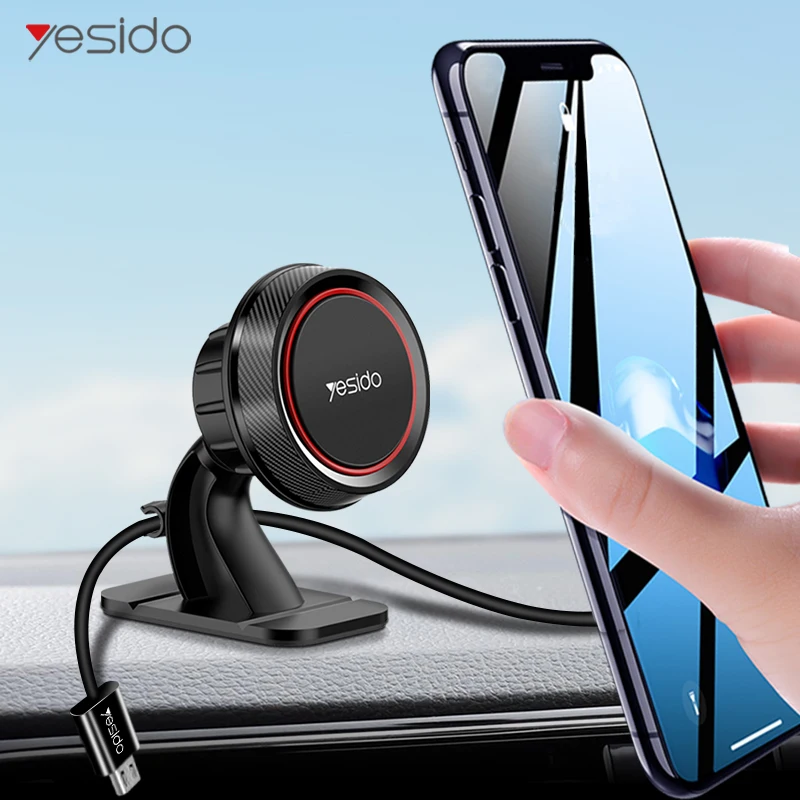 Магнитный автомобильный держатель для телефона Yesido iPhone Samsung 360 градусов GPS