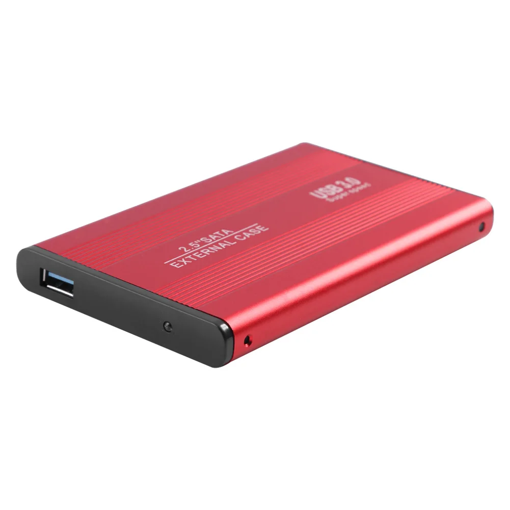 Plastic 2.5 inch HDD SSD Box USB SATA3.0 Hard Drive Disk Mobile Enclosure Case HDD Case with USB Cable Pouch New