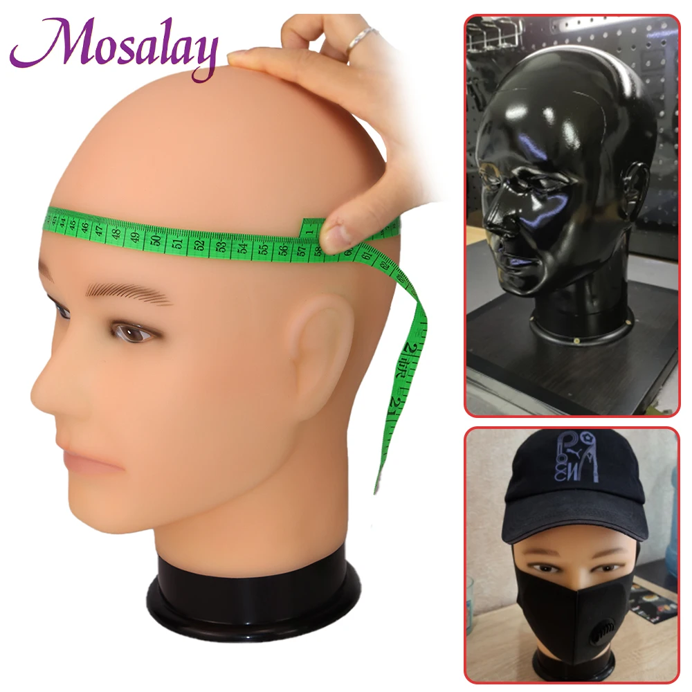 남성용 훈련 머리 대머리 마네킹 머리 가발 스탠드 마네킹 인형 머리, 가발 제작, 안경 모자 디스플레이 가발