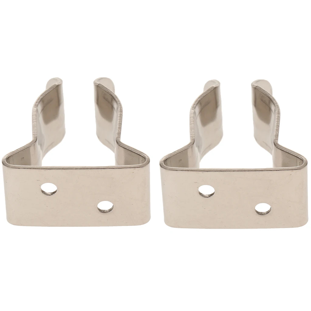 2x 304 Stainless Steel Marine Boat Hook Holder Clips -5/8inch to 1inch Tube