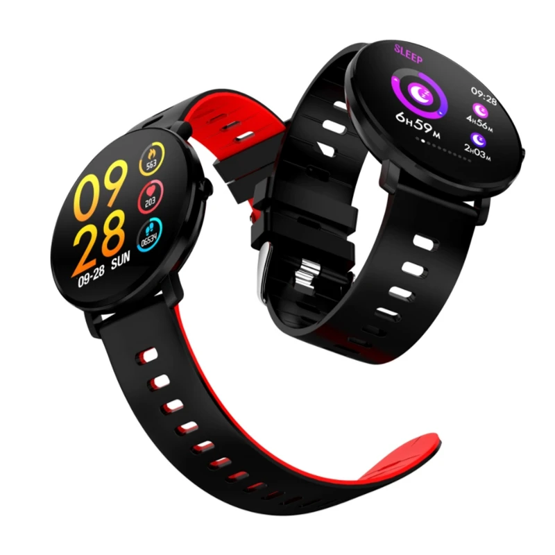 K9 Smart Watch Bluetooth Sports Bracelet Heart Rate Tester Outdoor Pedometer-Black