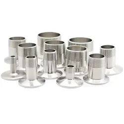 DN6 DN15 DN20 DN25 DN32 BSP Sanitary Stainless Steel SS304 Tri Clamp Male Threaded Pipe Fitting Adapter 1/2