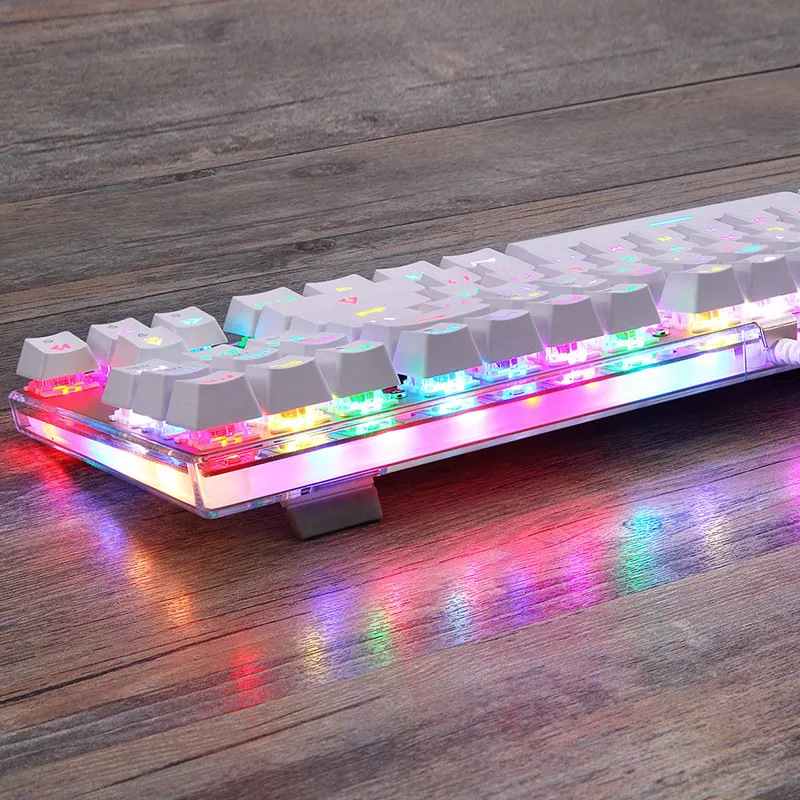 Motospeed k87s RGB mechanical gaming keyboard USB Wired LED backlit original keyboards laser Russian/Spanish for computer gamer