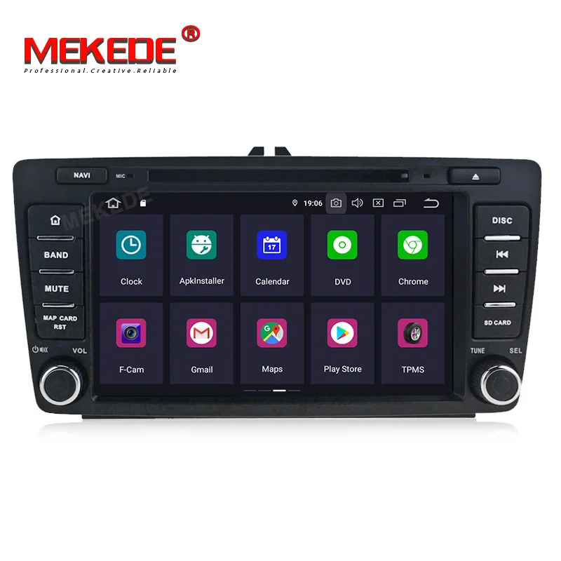 Top MEKEDE PX5 4+64G  android 9.0 car dvd gps navigation player For SKODA Octavia 2009-2013 car radio Multimedia stereo 8 core 3