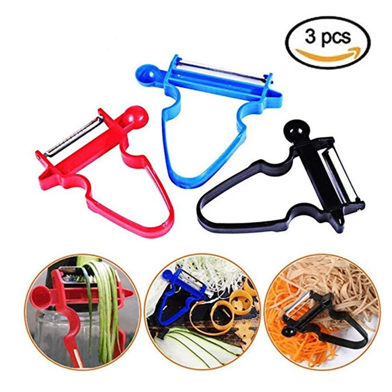 

3pcs Magic trio peeler vegetable chopper Sharp peeler Vegetable and fruit peeler spiralizer as seen on tv kitchen accessories