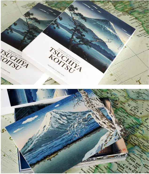 30 Pcs/Set Japanese Tsuchiya Koitsu Painting Photography Postcard INS Style Greeting Cards Message Card DIY Journal Decoration message cards