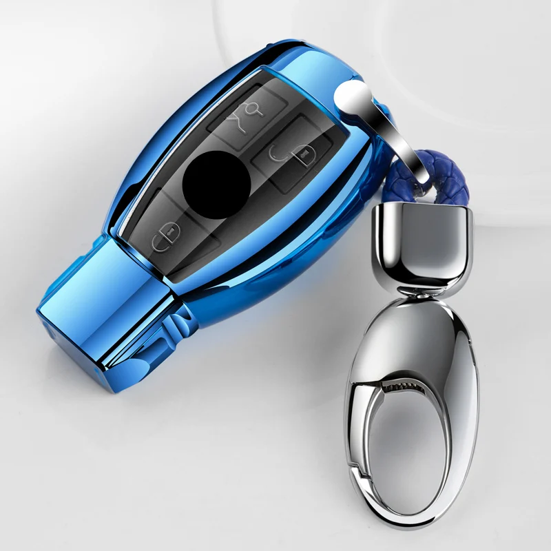 Soft TPU Car Key Case Full Cover For Mercedes Benz C Clas W203 W210 W211 W124 W202 W204 W212 W176 GLC AMG Keychain Accessories | Автомобили