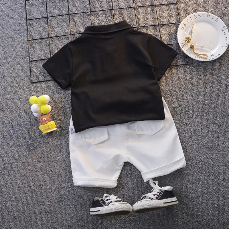 Kids Clothes Summer Solid Color Sets Short Sleeves Tops + Shorts Baby Toddler 1 2 3 4 Years Outfits
