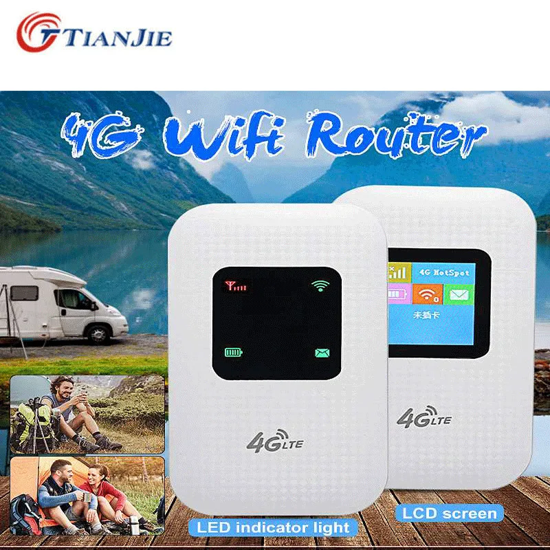 TIANJIE разблокированный мини/беспроводной/Портативный 3G/4G Карманный Wifi роутер мобильный WiFi точка доступа LTE 150 Мбит/с WiFi роутер со слотом для sim-карты