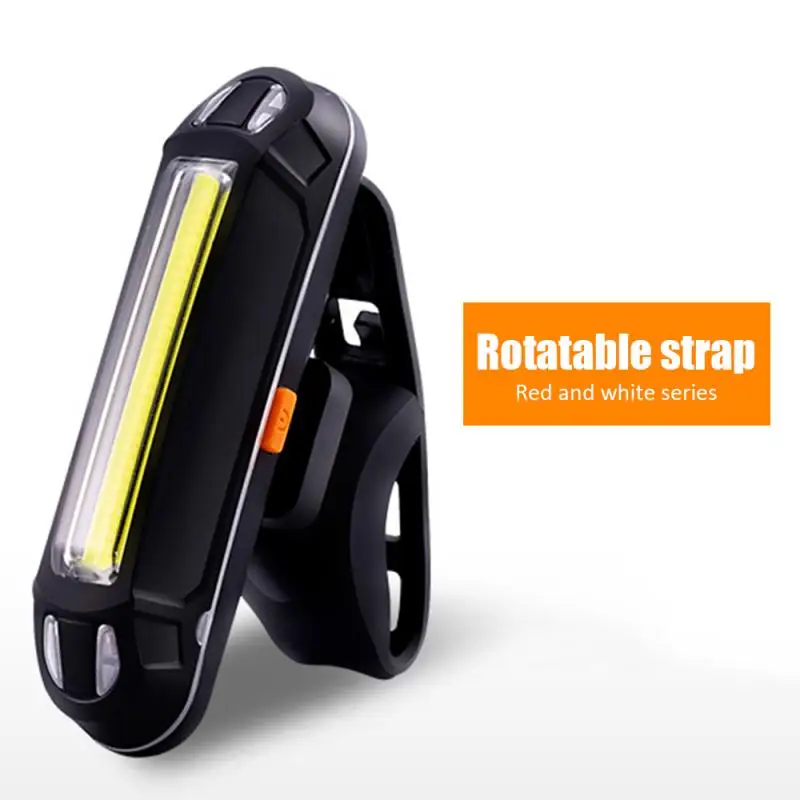 Водонепроницаемый USB Перезаряжаемый велосипедный задний светильник Предупреждение ющий задний светильник светодиодный велосипедный задний фонарь на седло вращающийся на 360 ° ремень