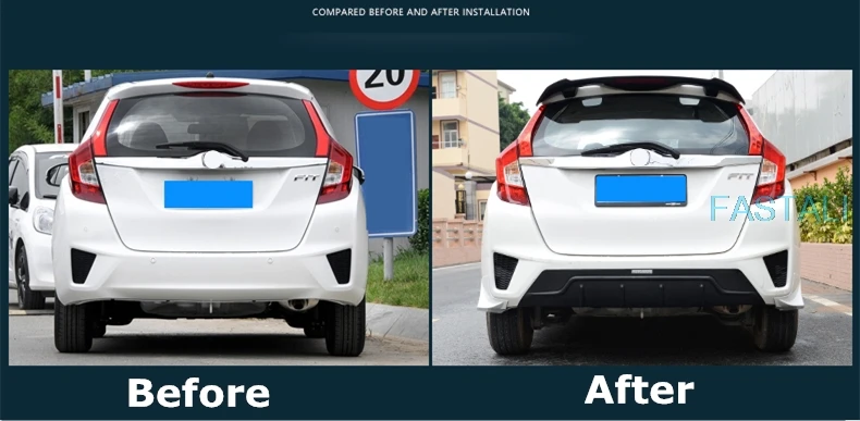 Для Honda FIT JAZZ-19 задний спойлер, задний спойлер, угол обзора, передняя и задняя губы, украшение, защищает от царапин, аксессуары GK5