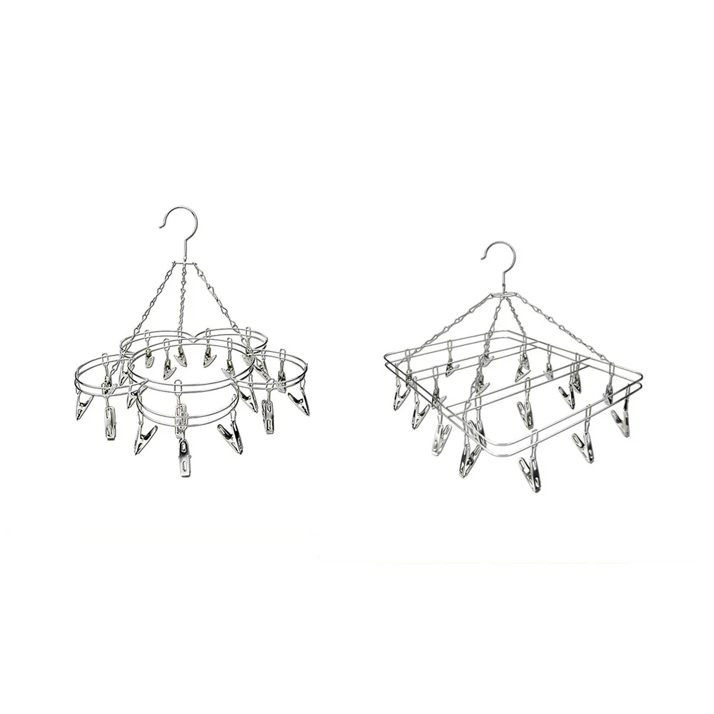 RVS droogrek huishoudelijke basknijper sterke multiclip ondergoed sokken rack winddicht kleerhanger 20*35 см