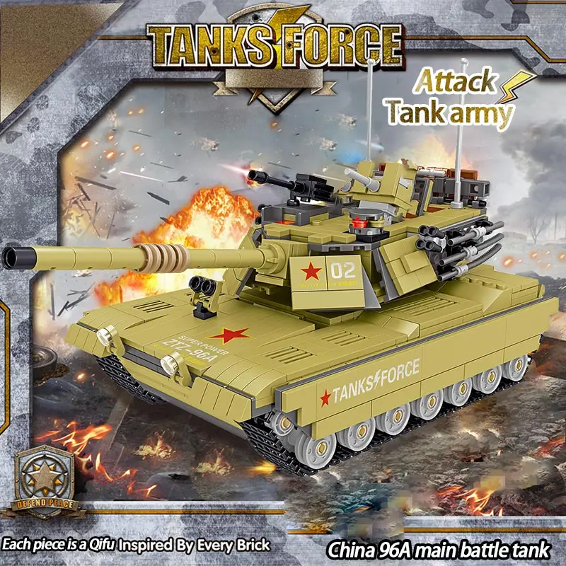 Цена 1065 Шт Военный Китай 96а основной боевой танк строительные блоки Совместимые Legoing армейский солдат оружие кирпичи развивающие игрушки для ма...