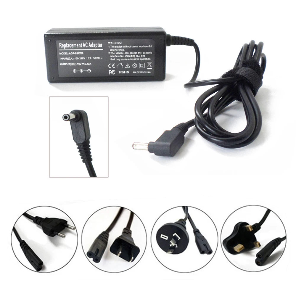 

New 19V 3.42A 65W Power Supply Cord Battery Charger For Asus PA-1650-66 PA-1650-78 ADP-65AW A 4.0mm*1.35mm Notebook AC Adapter