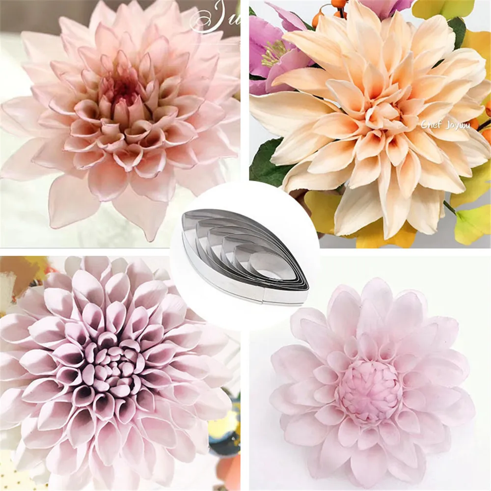 

Fondant Cutter Mold Dahlia Pinnata Cav Flower Cutting Mould Dahlia Petal Mould Designer DIY Soft Clay Tools Cutters