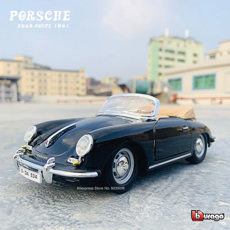 Модель автомобиля из сплава Bburago 1:24 Porsche 1961 356B декоративная коллекция игрушечные инструменты