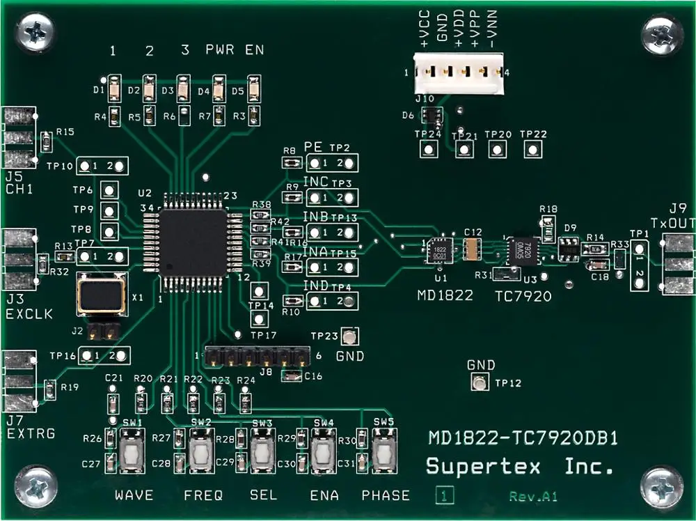 Для MD1822DB1 MD1822DB1 демонстрационная плата ультразвуковая макетная плата