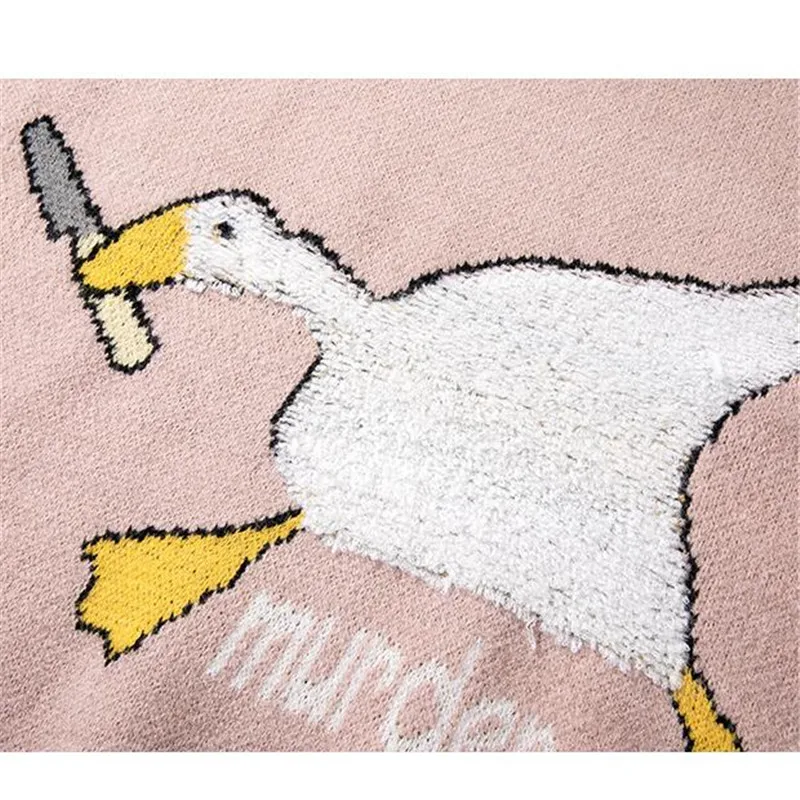 Goose sweater pink blue murder goose 