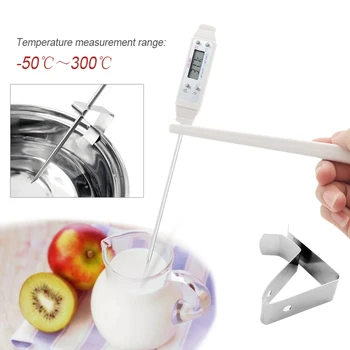 

-50℃~300℃/-58~572℉ BBQ Meat Thermometer Digital Food Thermometer Chocolate Oven Milk Water Oil Kitchen Cooking Electronic Probe