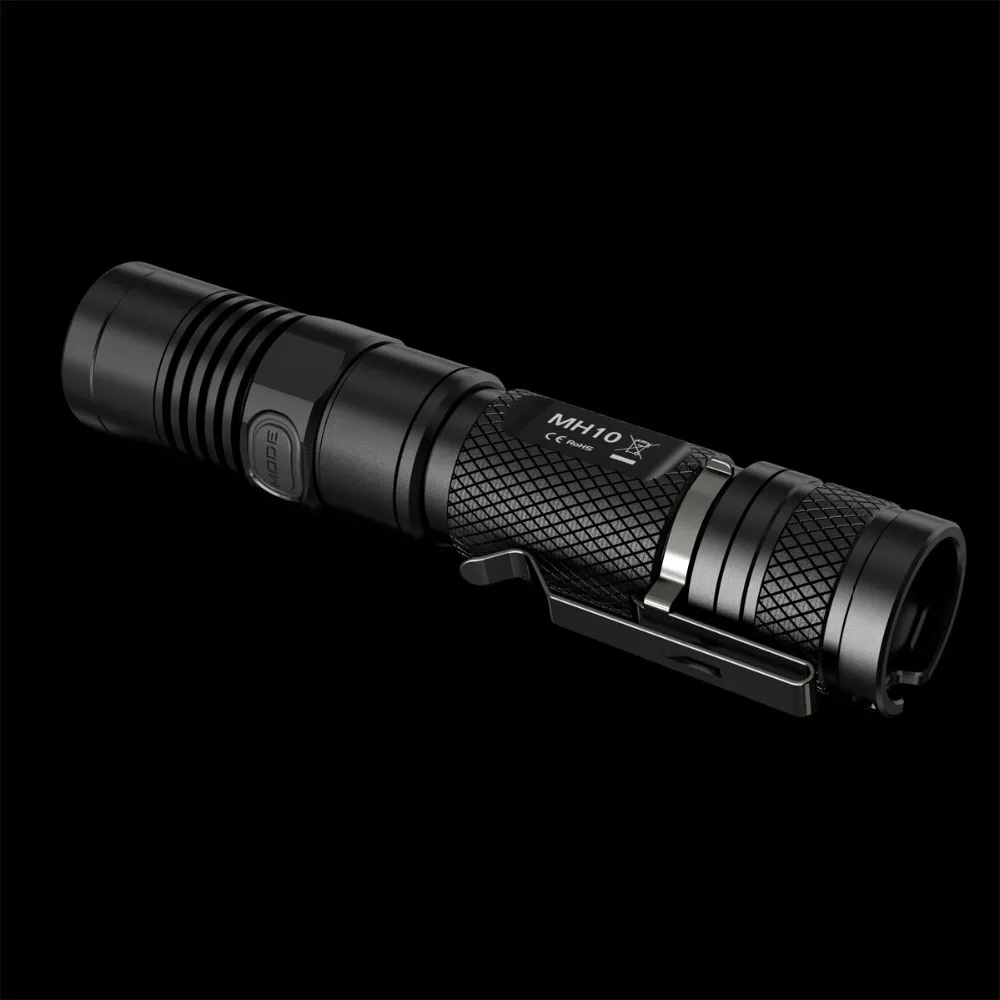 Nitecore MH10 тактический флэш светильник Cree XM L2 1000 Люмен usb зарядка поиск поход ручной +