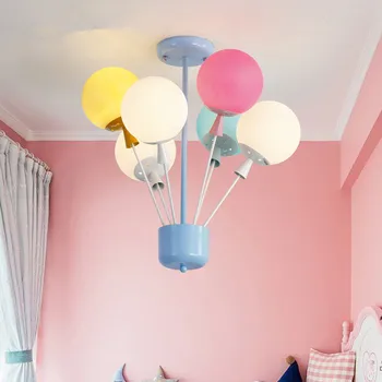 

Modern Kid's Room Colorful Balloons Pendant Light Fashion Girls Bedroom Light Lovely Coffee Shop Decor Hanging Lamp Fixtures