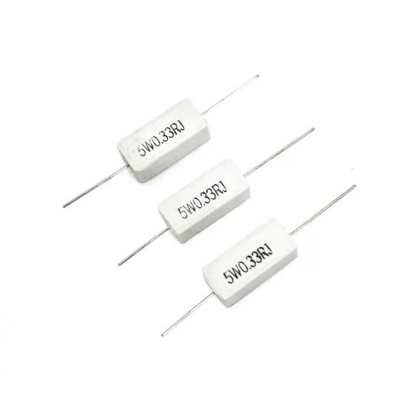 10pcs 5W Cement resistance 0.1 ~ 10k ohm 5% 0.22 0.33 0.5 1 10 100 1K 10K ohm 0.1R 0.22R 0.33R 0.5R 1R 10R 100R