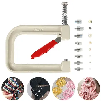 

Attach Machine DIY Crafts Rivet Beading Supplies Kit Sewing Durable Decoration Hand Press Pearl Fixing Professional Mould Manual