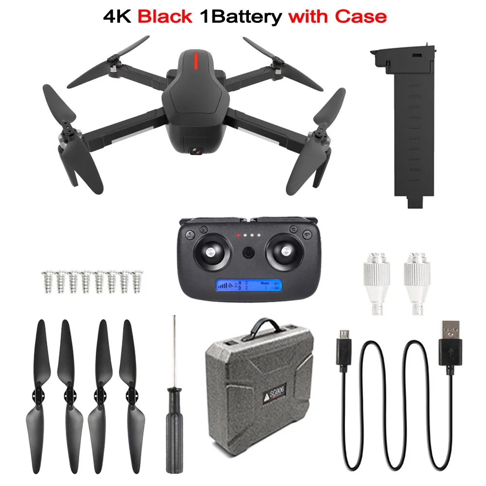 W10 4K 1BAT Case B Teeggi W10 gps 5G wifi Радиоуправляемый Дрон FPV Бесщеточный Квадрокоптер с 4K Ультра четкой камерой селфи складные дроны RTF VS F11 CG033 H117 - Цвет: W10 4K 1BAT Case B
