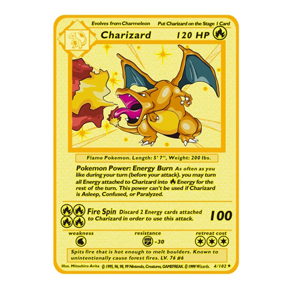 Golden Pokemon Cards English  Pokemon Card Golden Original