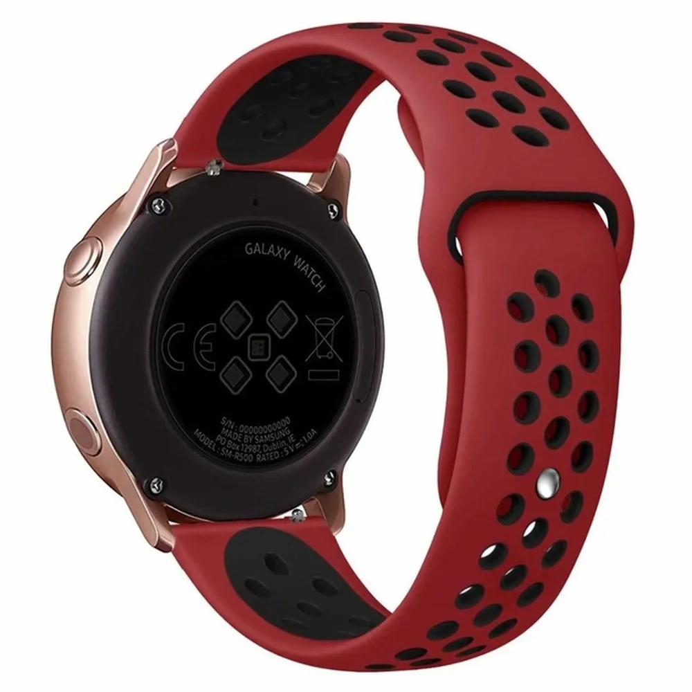 Мягкий спортивный силиконовый ремешок для samsung Galaxy Watch Active 2 40 мм 44 мм сменный Браслет умный ремешок для часов