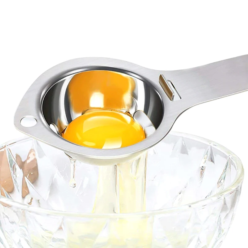 Сепаратор из нержавеющей стали яичный желток Белый сепаратор фильтр длинная ручка яичный разделитель выпечки кулинарные инструменты для яиц Кухонные гаджеты