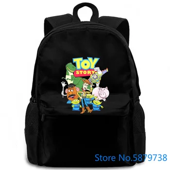 

Toy Story Mens Group - Woody, Buzz Lightyear, Rex & Pizza Planet - Throwback Classic women men backpack laptop travel