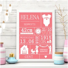 5D алмазная вышивка фото на заказ ребенок Дата рождения Алмазная картина полная круглая квадратная запись ребенок рождения мозаика ChildrenZP-2770