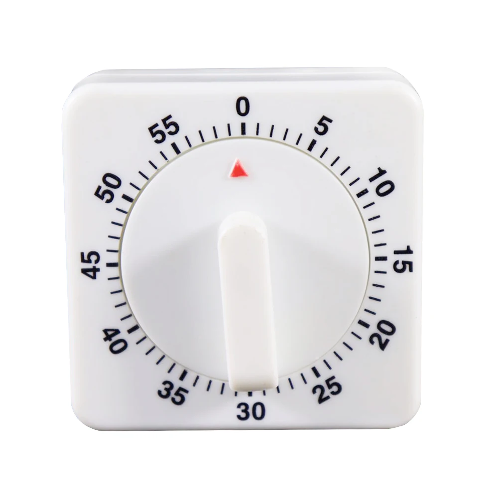 60 Minutes Kitchen Timer Count Down Alarm Reminder White Square Mechanical for mechanically timed relay | Дом и сад