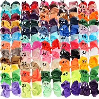 

20Pcs/lot 6" Solid Ribbon Hair Bows for Girls with Alligator Clips Handmade Hairgrips Barrette Kids Hair Accessories