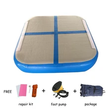 1*1 м надувная гимнастика AirTrack Tumbling Mats с бесплатным насосом воздушный трек пол батут для домашнего использования/обучения/Черлидинга