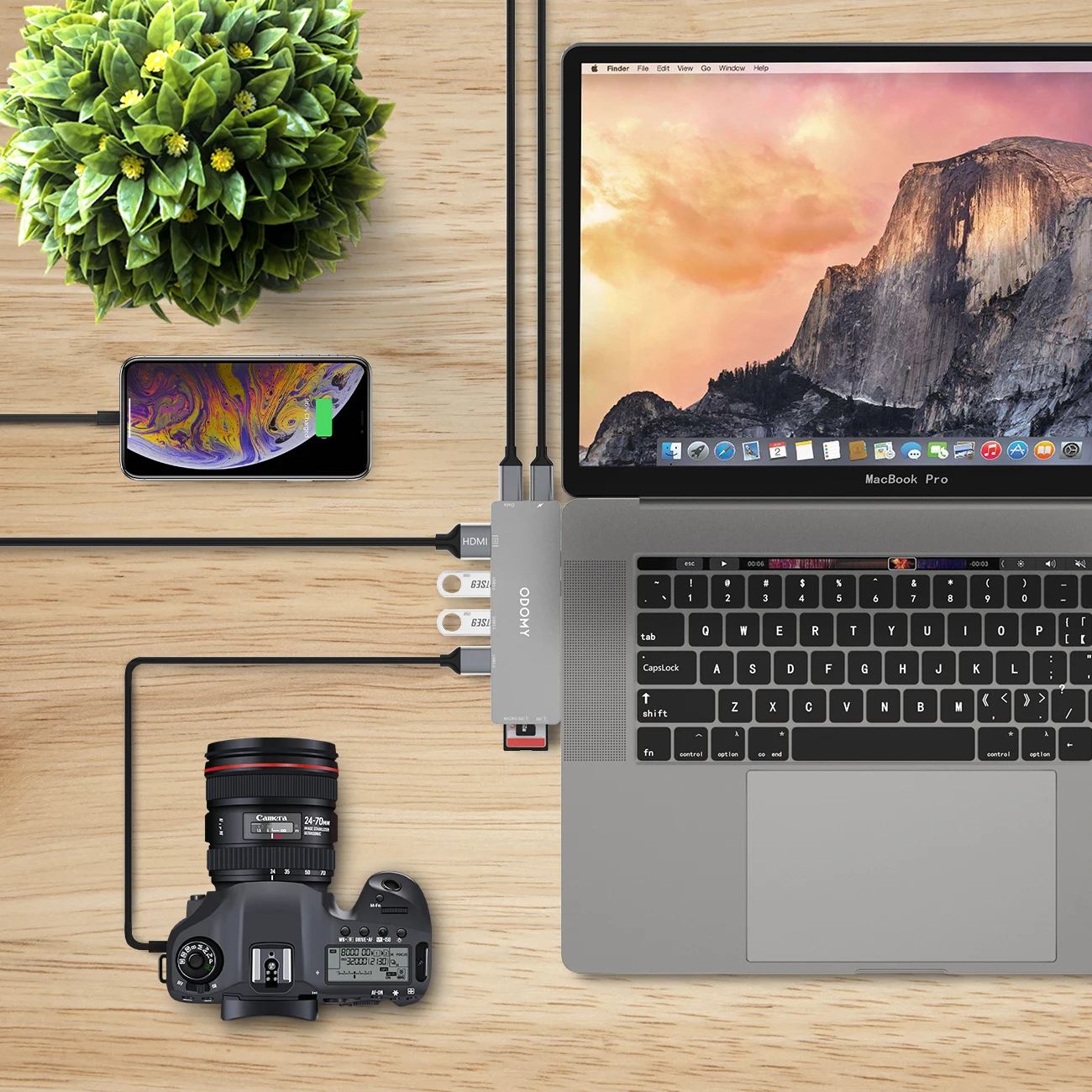 8 в 1 USB C концентратор многопортовый адаптер для MacBook Pro 2018 2017 2016 док станции Apple 13