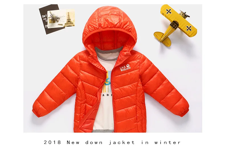 Big Boy Children Lightweight down Jacket Cotton-padded Clothes Autumn And Winter New Style Childrenswear Solid Color Baby C