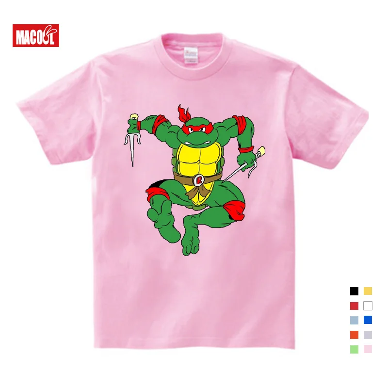 T-shirt pink Детская футболка с принтом аниме; модные Забавные футболки для мальчиков; модная красная футболка с круглым вырезом для малышей - Цвет: T-shirt pink