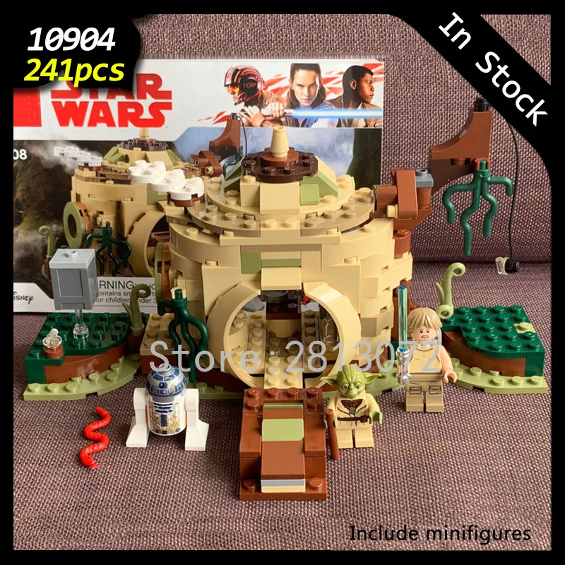 

In Stock 10904 Star Wars Seriers The Empire Strikes Back Yoda's Hut 241pcs Model Building Blocks Compatible with 75208 Toys