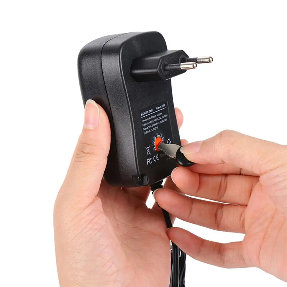30W 3 V-12 V Универсальный Зарядное устройство AC/DC адаптер переключения Питание светодиодный драйвер освещение трансформатор с 6 штекер R25