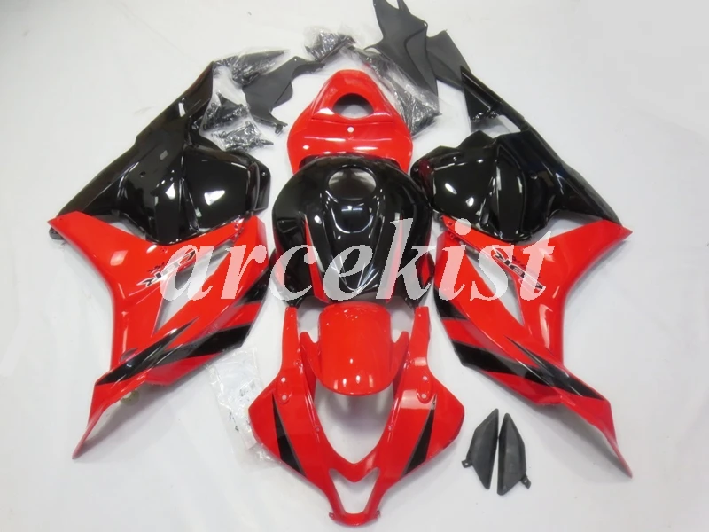 Литья под давлением ABS Обтекатели комплект Подходит для HONDA CBR600RR F5 09, 10, 11, 12, CBR600 2009 2010 2011 2012 цвета: черный, красный
