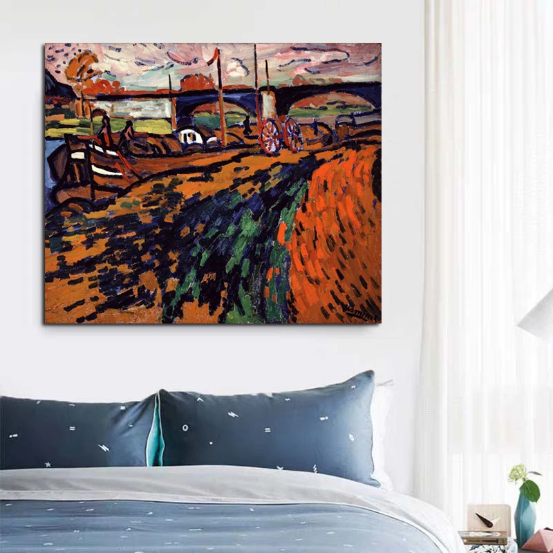 

Artist Maurice de Vlaminck Art Poster Print Room Decor Wall Art Picture Coloring Canvas Painting For Home Decoration Unique Gift