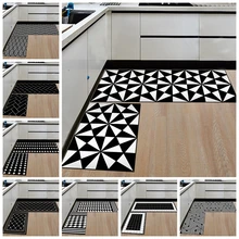 Nordic Geometric Creative Kitchen Mat Anti-Slip Bathroom Carpet Slip-Resistant Washable Entrance Door Hallway Floor Area Rug